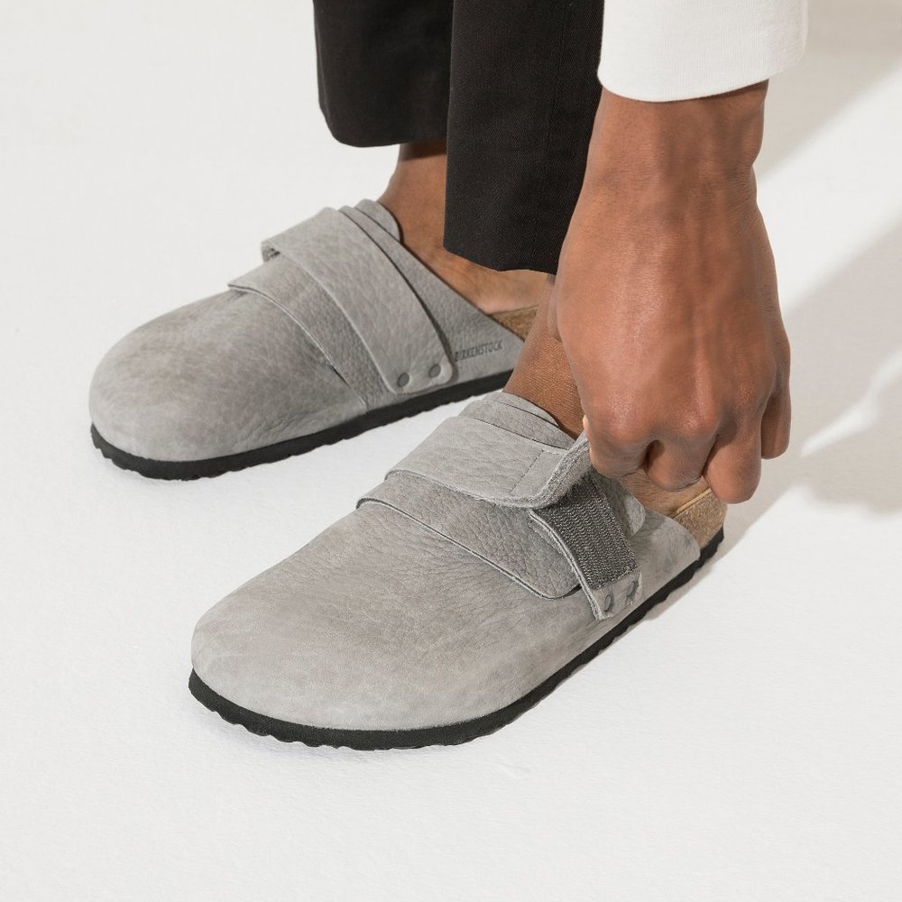 Birkenstock Nagoya Clogs -Whale Gray Leather Size 9-9.5 US- 42 EU